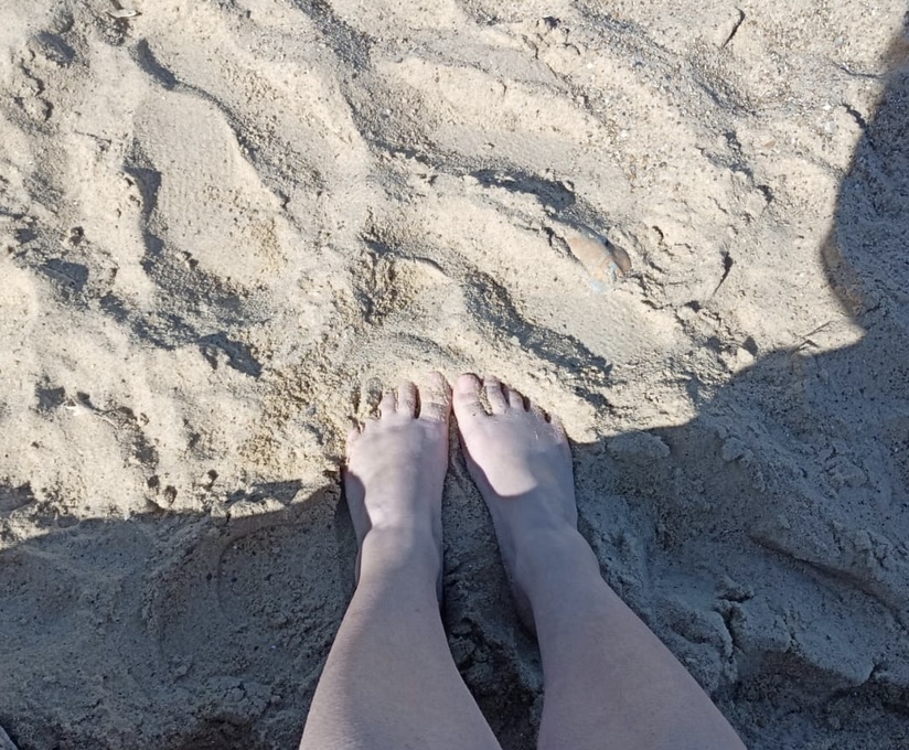 Feet in sand